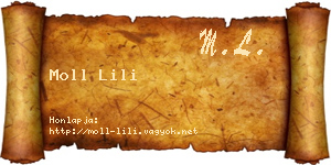 Moll Lili névjegykártya