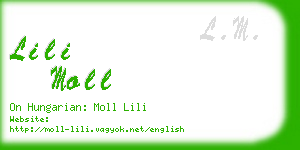 lili moll business card